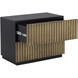 Carlin 32 X 24 inch Black / Antique Brass Night Stand
